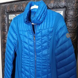 Women's Quilted Packable Eco Design Jacket in Ocean Blue NWT  BERNARDO